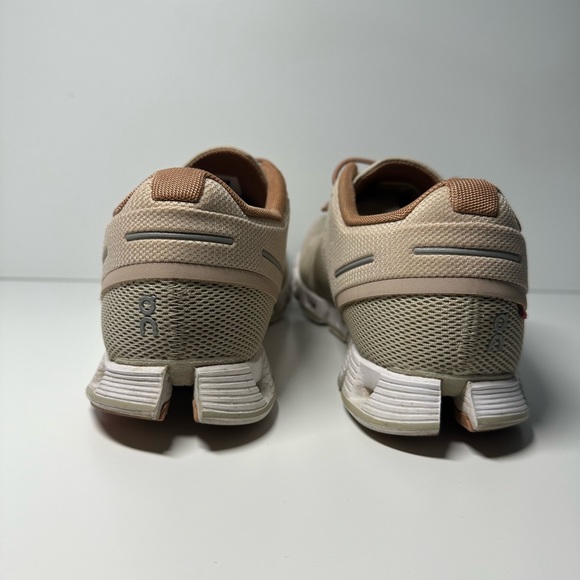 On Cloud Womens Rose/Sand Sneakers - Picture 4 of 9